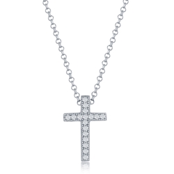 Sterling CZ Cross 