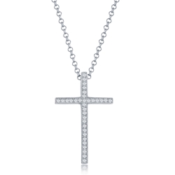 Sterling CZ Cross 