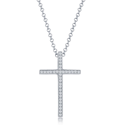 Sterling CZ Cross 