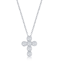 Sterling CZ Cross 