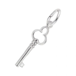 Sterling Key Accent Charm 