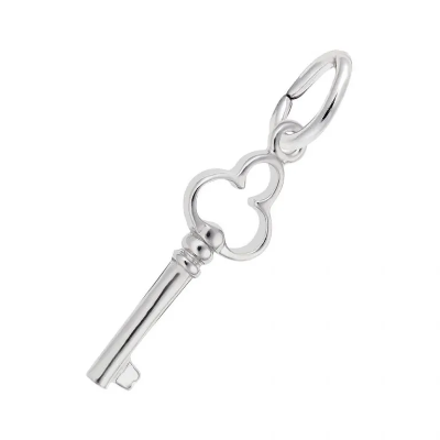 Sterling Key Accent Charm 