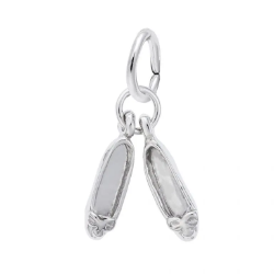 Sterling Ballet Shoes Accent Charm 