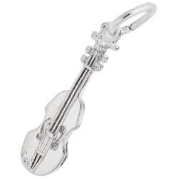 Sterling Violin Accent Charm 