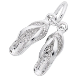 Sterling Flip Flops Accent Charm 