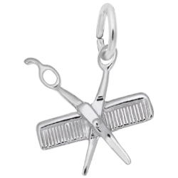 Sterling Comb & Scissors Charm 