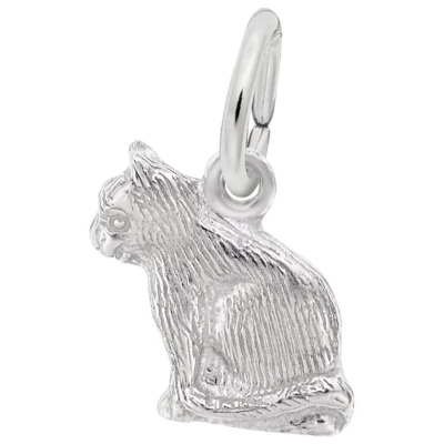 Sterling Cat Accent Charm 