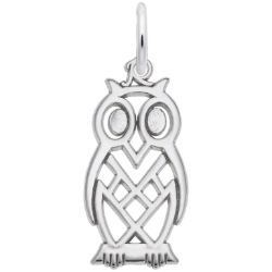 Sterling Owl Charm 