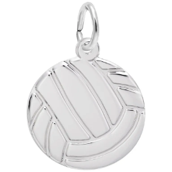 Sterling Flat Volleyball Charm 