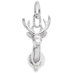 Sterling Deerhead Charm 