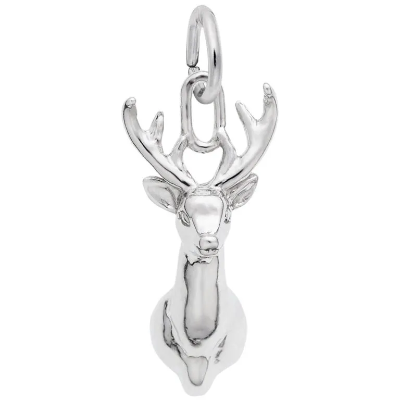 Sterling Deerhead Charm 