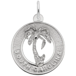 Sterling "South Carolina" Palm Tree Ring Charm 