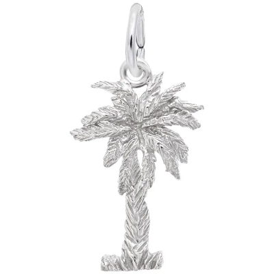 Sterling Palmetto Tree Charm 