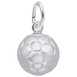 Sterling Soccer Ball Charm 