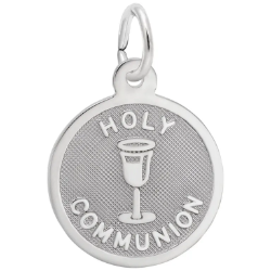 Sterling Petite "Holy Communion" Disk Charm 