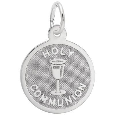 Sterling Petite "Holy Communion" Disk Charm 