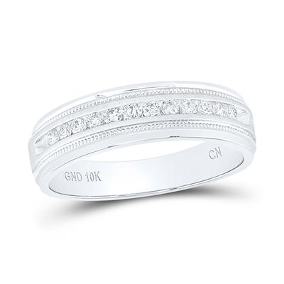 1/4ctw Round Diamond Wedding Single Row Band 