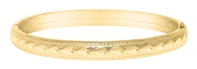 14k Heart Pattern Baby Bangle