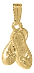 14k Ballet Slipper Baby Pendant 