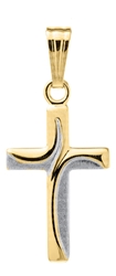 Baby 14k 2-Tone Cross 