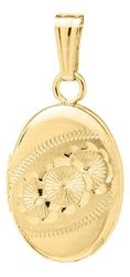 14k Floral Baby Locket 