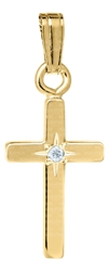 Baby 14k Diamond Cross 