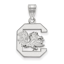 Sterling Silver Rhodium-plated USC Large Pendant 