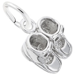 Sterling Baby Booties Accent Charm 