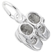 Sterling Baby Booties Accent Charm - 10-0516