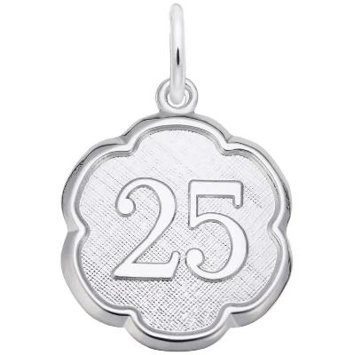 Sterling "25" Milestone Charm 