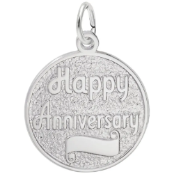 Sterling "Happy Anniversary" Disk Charm 