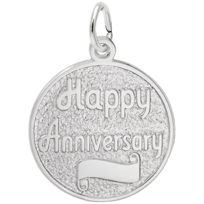 Sterling "Happy Anniversary" Disk Charm 