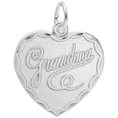 Sterling "Grandma" Heart Charm 