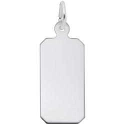 Sterling Dog Tag Engravable Charm 