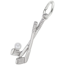 Sterling Golf Clubs with Pearl Charm 