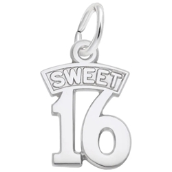 Sterling Sweet 16 Charm 