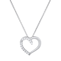 1/2ct Diamond Heart Pendant 