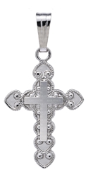 Baby Sterling Heart Cross 