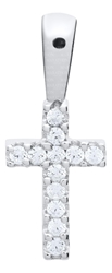 Baby Sterling Diamond Cross 